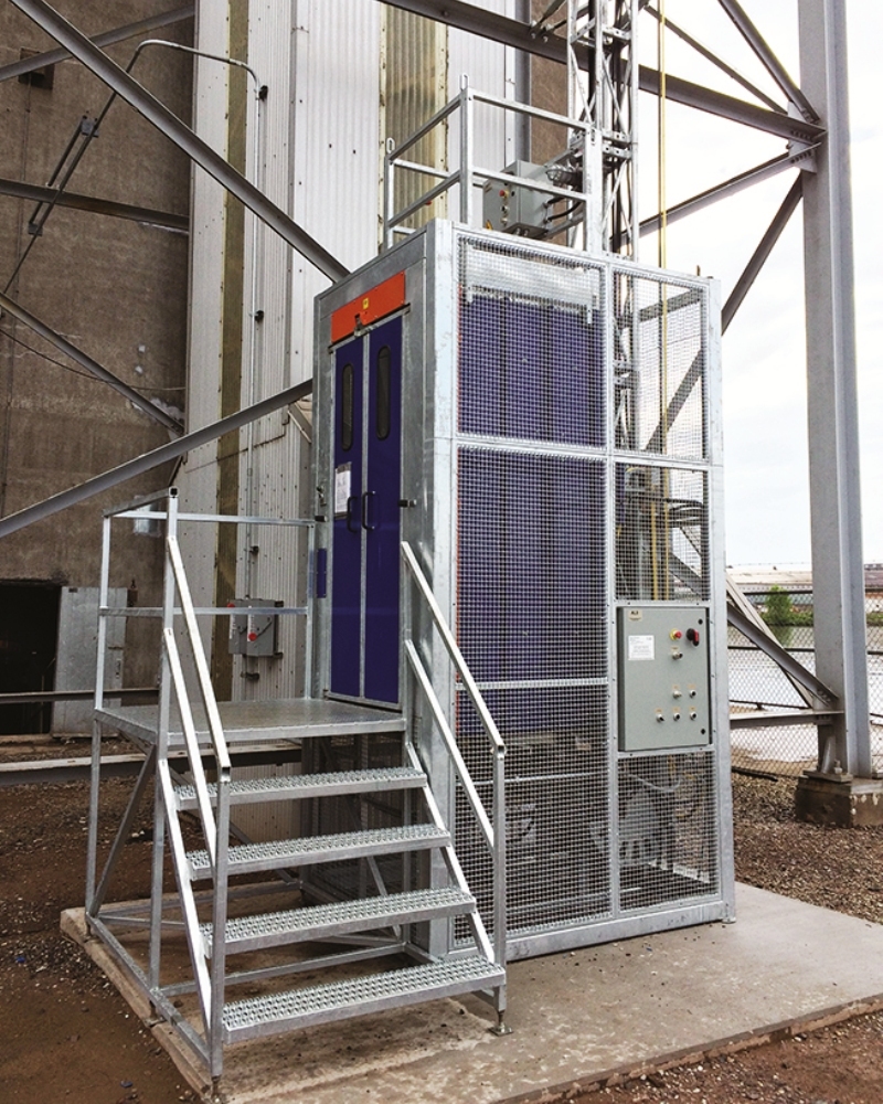 Industrial elevators and permanent hoists